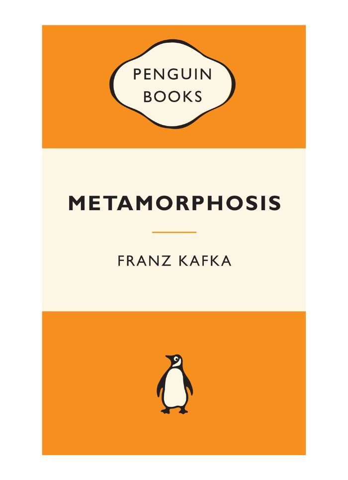 Book cover of 'Metamorphosis' by Franz Kafka with Penguin Books logo