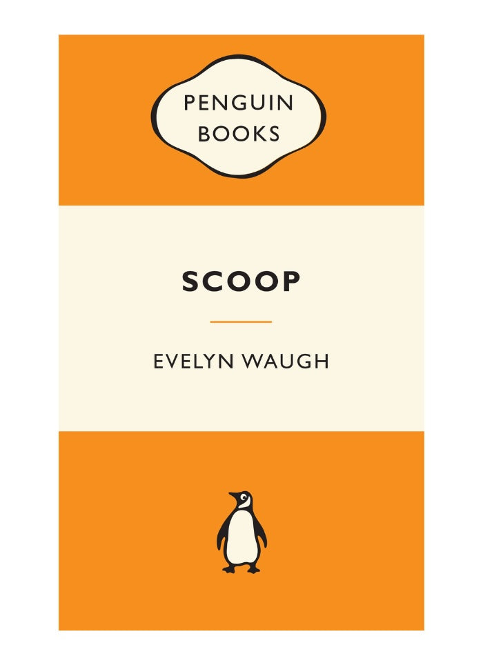 Book cover of 'Scoop' by Evelyn Waugh with Penguin Books logo