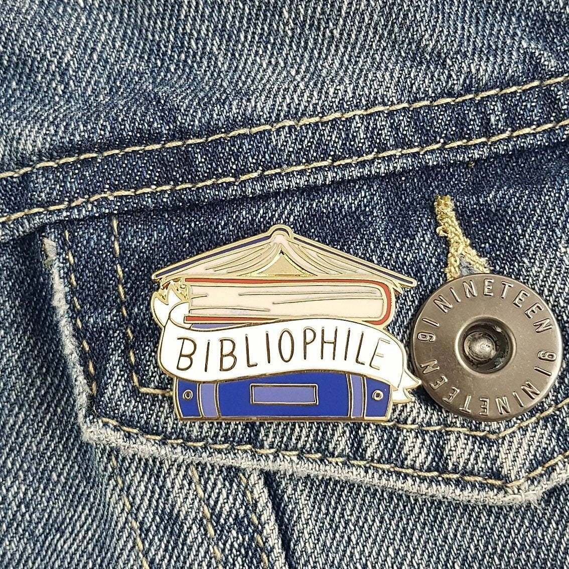 Jubly-Umph Pin - Bibliophile on jacket
